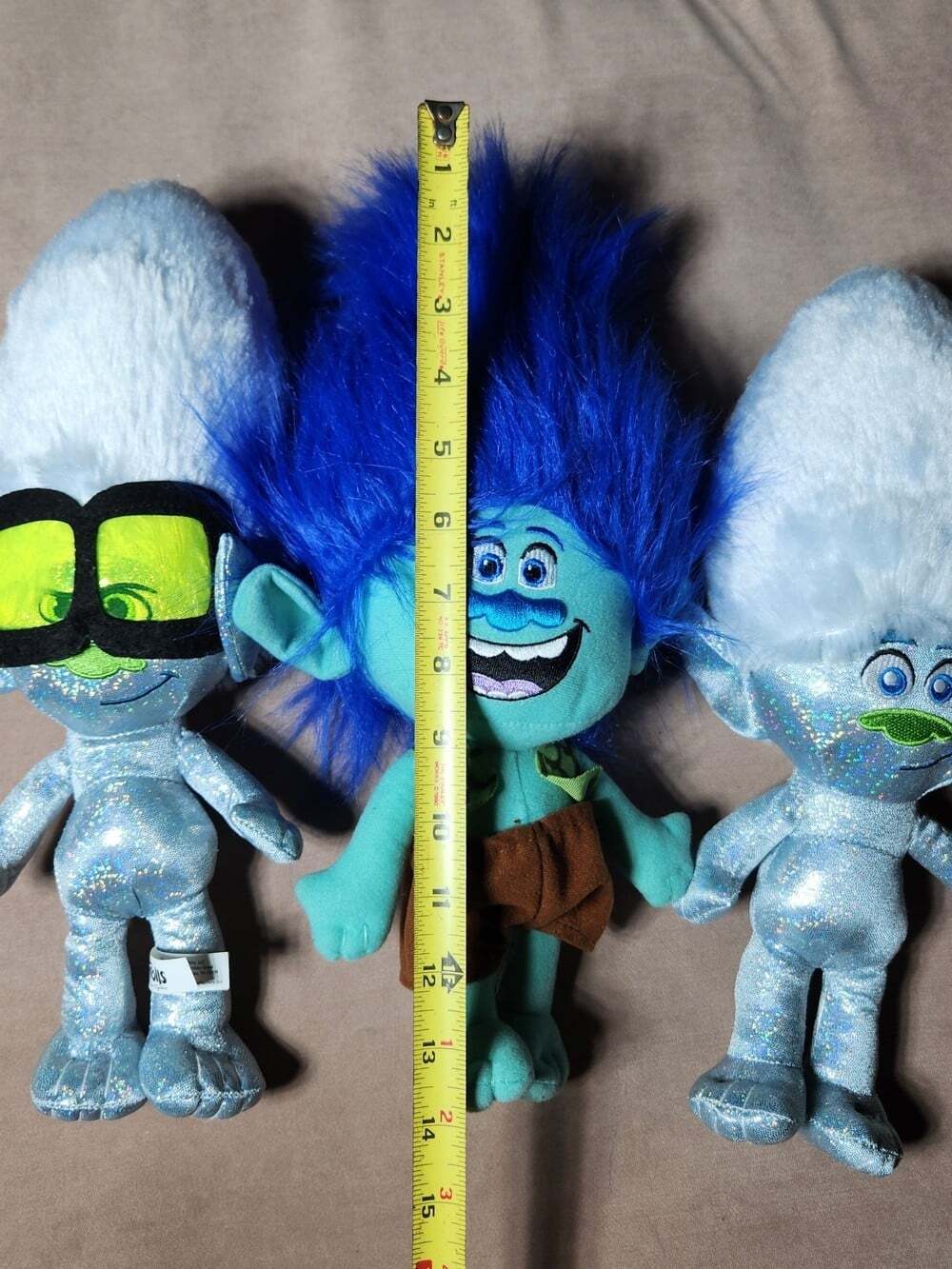 DreamWorks Trolls 14" Lot Of 3 Branch, Tiny Diamond, Guy - Picture 8 of 8
